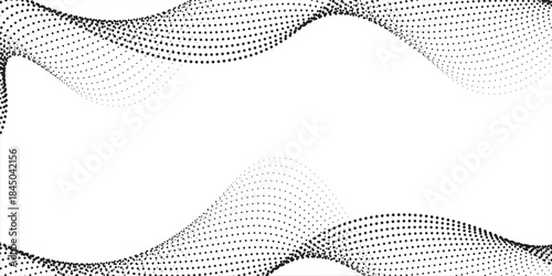Abstract blue smooth wave on a white background. Dynamic sound wave. Design element. Vector illustration.