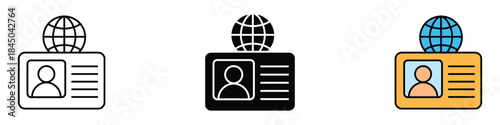 Citizenship icon vector. international personal identification and access symbol. vector illustration.