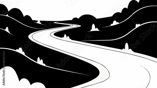 mountain bike on the road