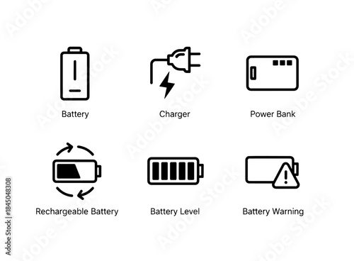 Battery Charger Power Bank Rechargeable Battery Battery Level Battery Warning