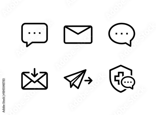 Chat Bubble Message Box Comment Inbox Send Button Support Icon Minimal Bold