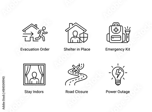 Evacuation Order Shelter in Place Emergency Kit Stay Indoors Road Closure Power Outage