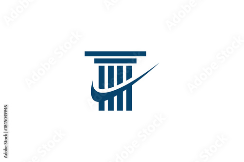 Minimal Trendy Law Firm Logo Design on White Background