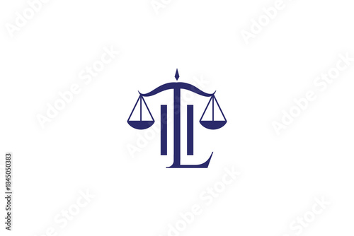 Minimal Trendy Letter L Law Firm Logo Design on White Background