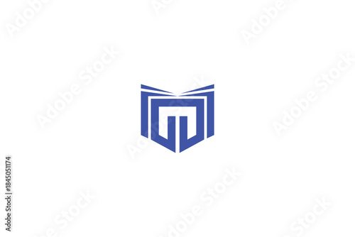 Modern Minimal Education Logo Template on White Background