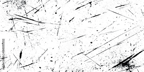 Dynamic vector design featuring bold black ink splatters and textured stains on a clean white background.