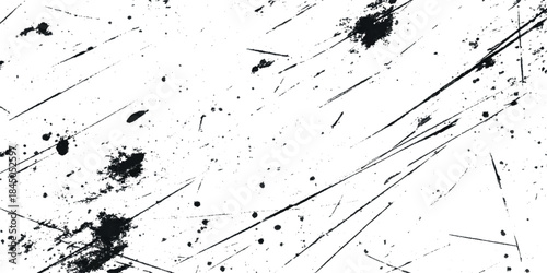 Dramatic grunge effect creates a distressed, vintage, and aged aesthetic element for graphic design.