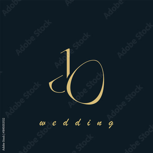 JO initial wedding letters logo monogram design. elegant wedding logo design.