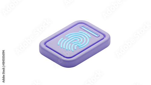 Biometric authentication device with fingerprint scanner