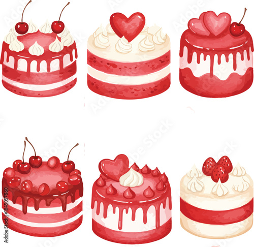 Delightful assortment of red velvet cakes
