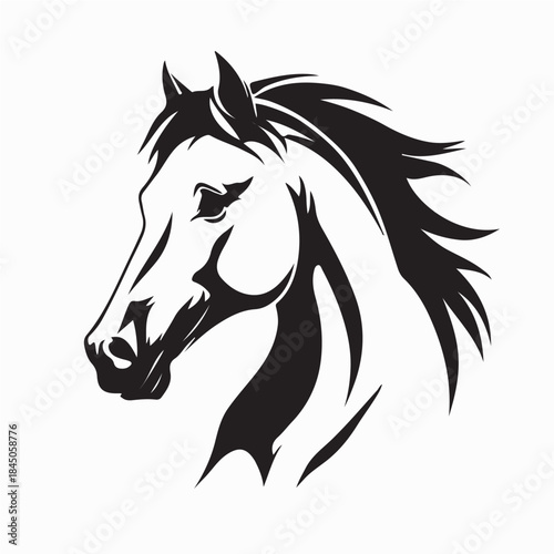 Horse Head Logo Vector Illustration Design Template  Vector Image 