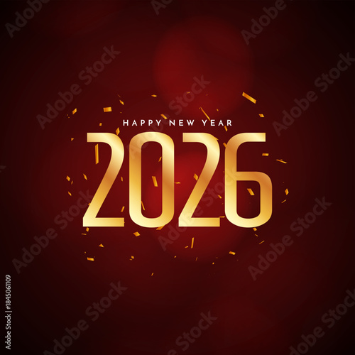 Foto Happy new year 2026 confetti decorative background