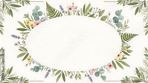 fresh botanical spring greeting card