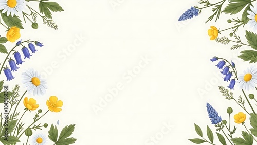 fresh botanical spring greeting card