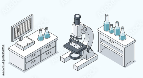 Explore cutting-edge science with a modern microscope in a lab setting, perfect for research, education, or medical innovation concepts for your next project