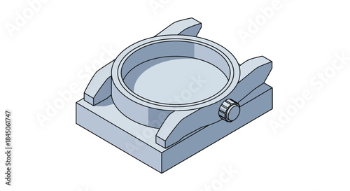 Sleek watch case design for watchmaking enthusiasts, showing precision engineering and style for watch dial and movement assembly projects