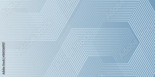 Abstract hexagon lines on gray background. Geometric stripe line art design for poster, brochure, cover, website, banner.