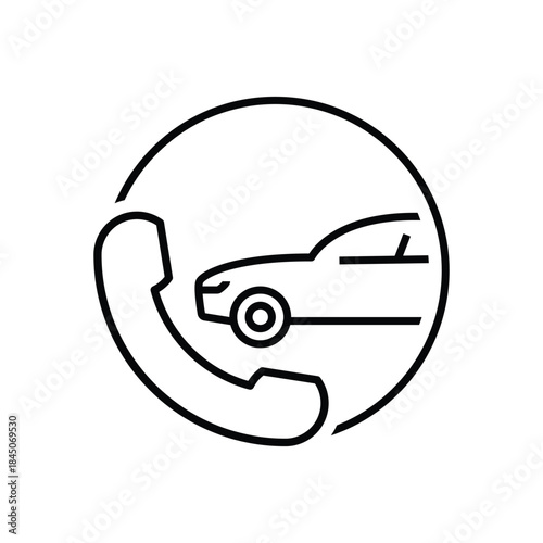 Rental car roadside assistance call centre. Pixel perfect icon