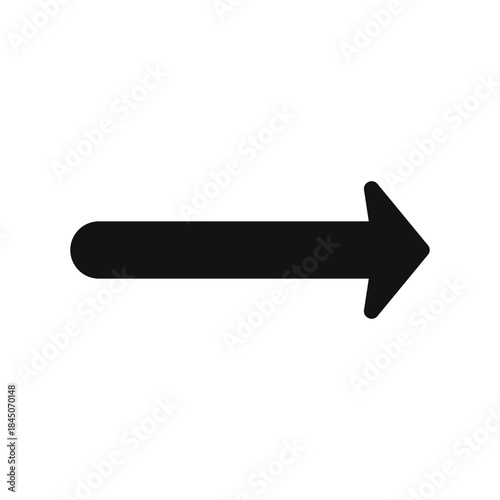 Right arrow glyph icon vector template