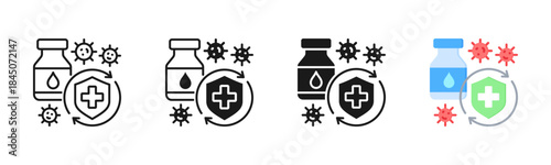 Preventive Medicine Icon, Multi Styles Icon Set