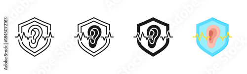 Audiology Icon, Multi Styles Icon Set
