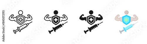 Immunology Icon, Multi Styles Icon Set