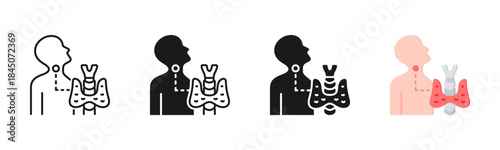 Endocrinology Icon, Multi Styles Icon Set