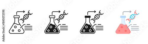 Biochemistry Icon, Multi Styles Icon Set