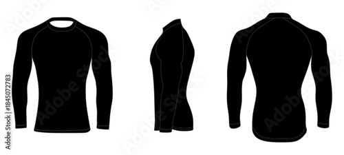 Rash Guard Mockup Template Vector