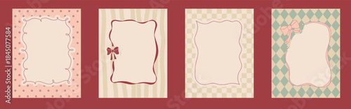 Coquette Whimsical Menu Frames for a Joyful Bachelorette