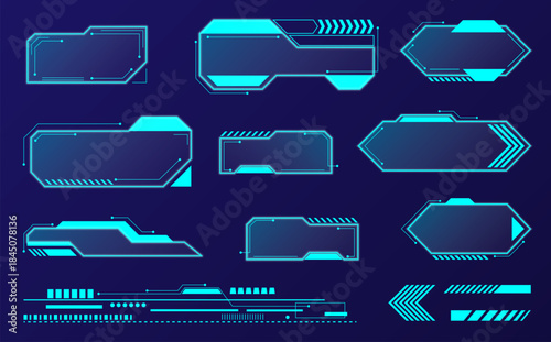 Futuristic UI Elements with Sleek Layout