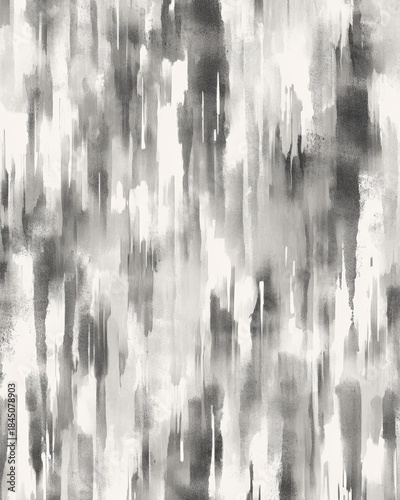 Seamless vertical charcoal ink brushstroke pattern with white splatters for packaging mockup, luxury branding, wall art background, fabric design, digital overlay

