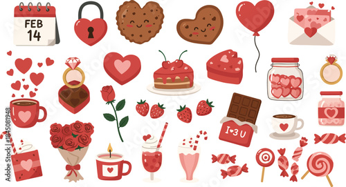 Valentine's day treats and decorations