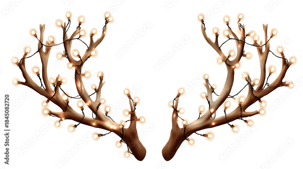 Obraz premium tree branches silhouette on white background