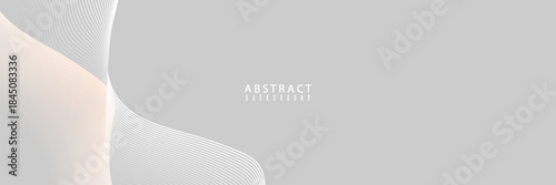 Abstract background in light gray tones. Bright and simple colors. Thin curved lines drawn in a natural wave pattern. vector, modern