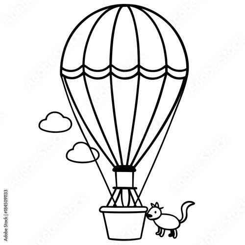 hot air balloon vector