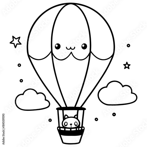 hot air balloon flying