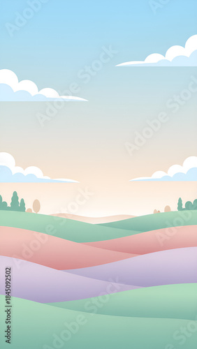 landscape with hills