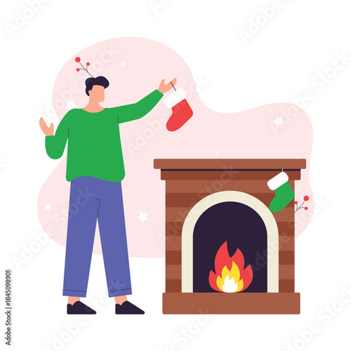 Stockings  Vector Flat Illustration EPS 10 File 