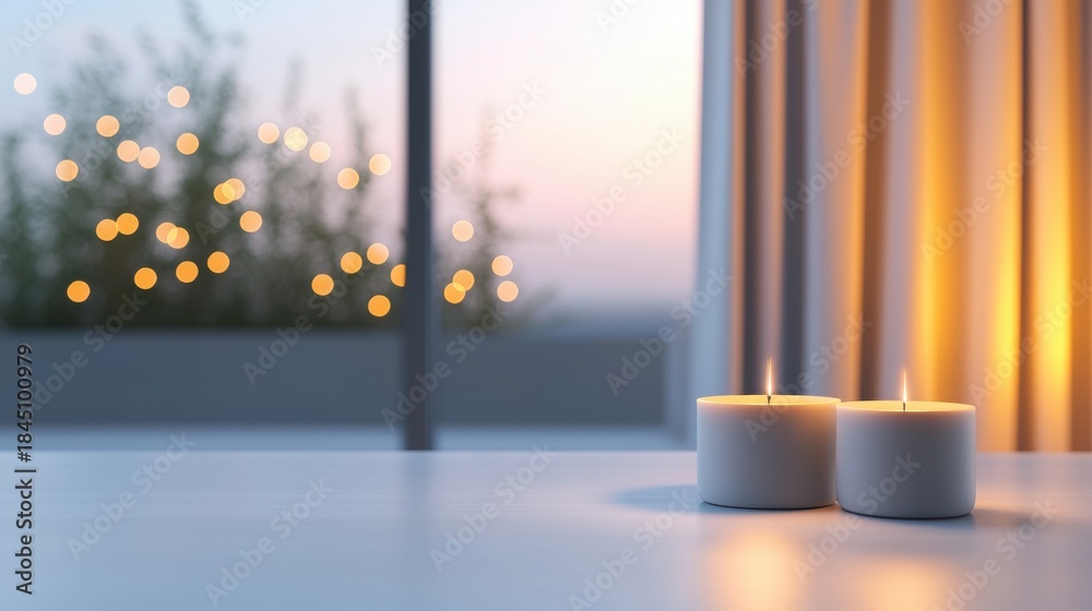 Obraz premium Home Decor Item Cozy living room with a fireplace and comfortable seating, warm lighting creates a relaxing atmosphere