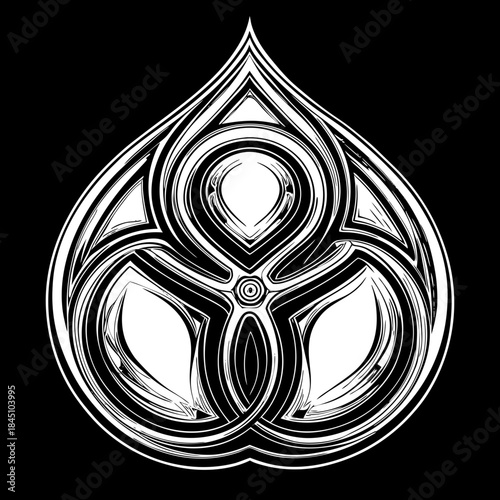 Heart compass symbol representing true love vector illustration