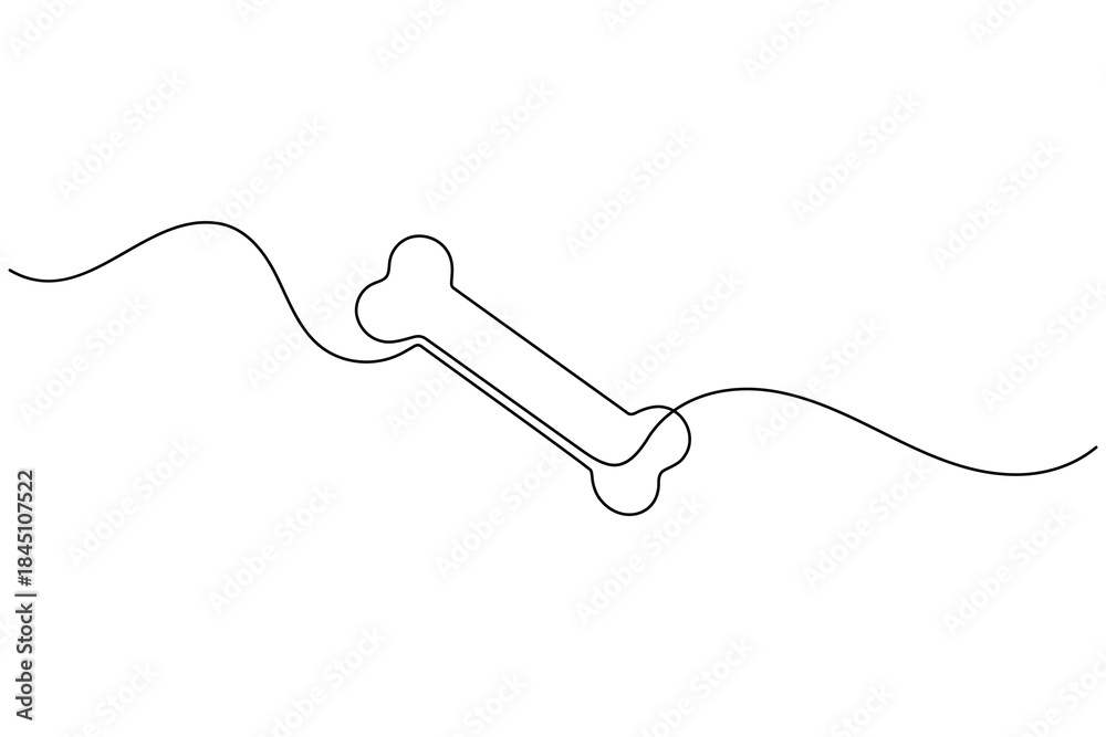 Obraz premium Continuous Line Art of Human Bone - Orthopedics, Anatomy and Skeletal System
