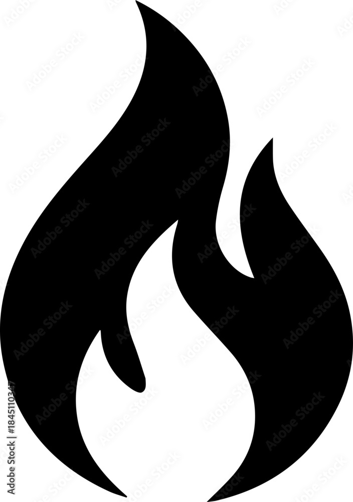 Obraz premium Minimal Flame Fire Icon