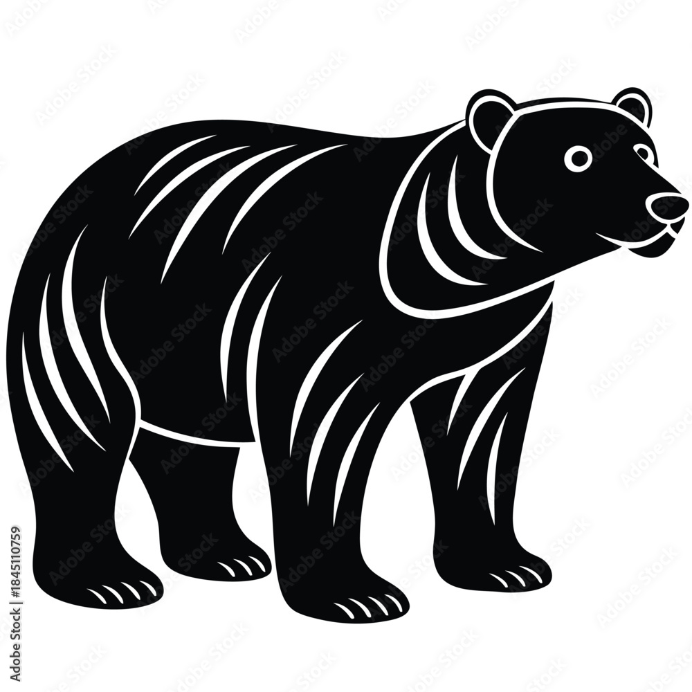 Fototapeta premium vector illustration of a bear