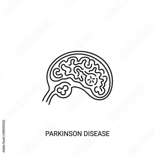 Conceptual Human Parkinson Disease Illustration Medical Diagram Neurology Health Graphic