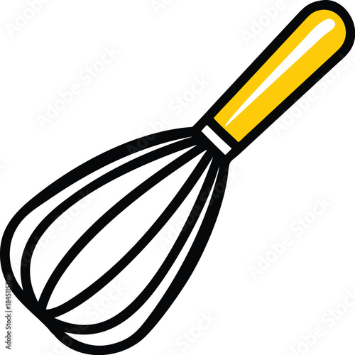 kitchen whisk isolated on white