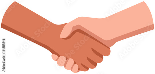 Handshake Illustration. Editable Color Vector