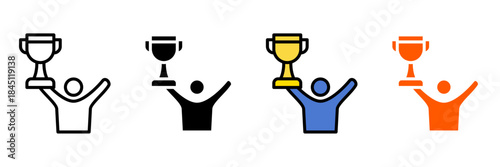 Coaching Icon Set Multiple Style Collection. Mentor, Goal Setting, Motivation, Teamwork, Training, Personal Development, Vision, Strategy, Leadership, Feedback, Success, Performance Review, Empowerme