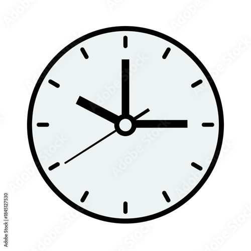 Clock face showing ten oclock time illustration.