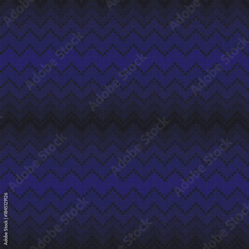 Blue Chevron Fair Isle Seamless Pattern Design